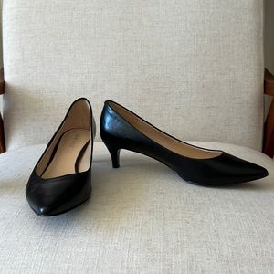 Nine West Black Leather Heels